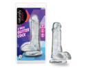 Naturally Yours 6in Glitter Cock Clear