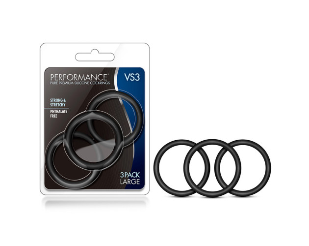 Performance VS3 Sili C-rings 3pk Lrg Blk