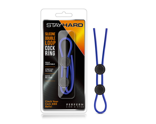 Stay Hard Silicone DoubleLoop C-ring Blu