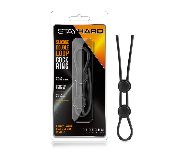 Stay Hard Silicone DoubleLoop C-ring Blk