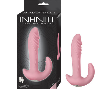 Infinitt Rotating Dual Massager Pink