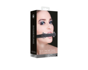 Ouch Adjustable Silicone Bit Gag Black