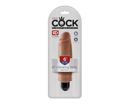 King Cock 6in Vibrating Stiffy Tan