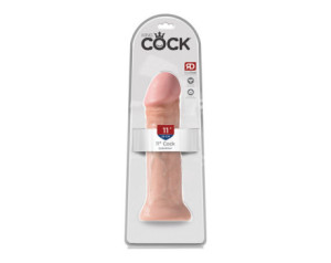 King Cock 11in Cock Dildo Beige