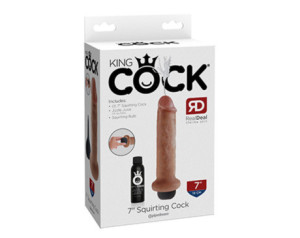 King Cock 7in Squirting Cock Tan