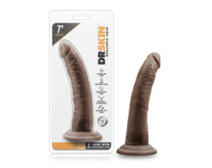 Dr. Skin Realistic 7in Dildo Brown