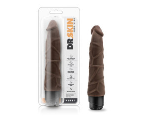 Dr. Skin Vibe 1 Dildo 9in Vibr Brown