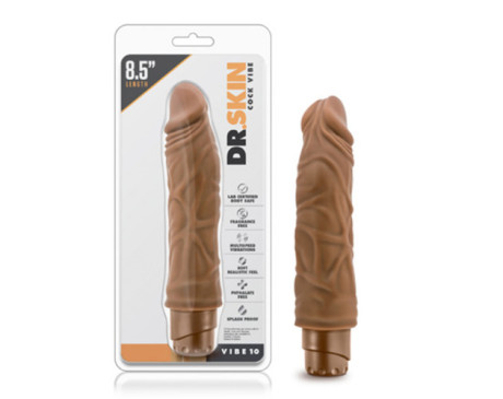 Dr. Skin Vibe 10 Dildo 8.5in Vibr Tan