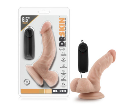 Dr. Skin Dr. Ken 6.5in Vibr Dildo Beige