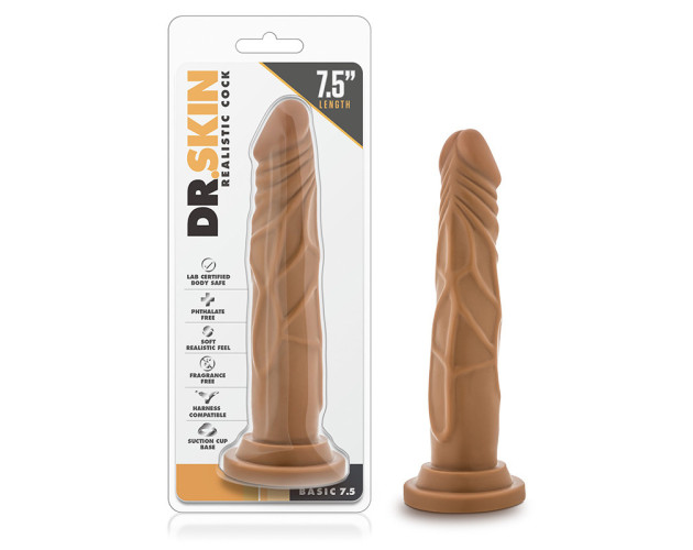 Dr. Skin Basic 7.5 Dildo 7.5in Tan