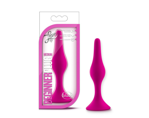 Luxe Silicone Beginner Plug Medium Pink