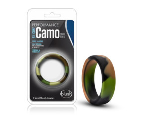 Performance Silicone Camo CockRing Green