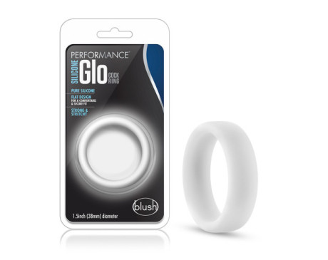 Performance Silicone Glo Cock Ring White