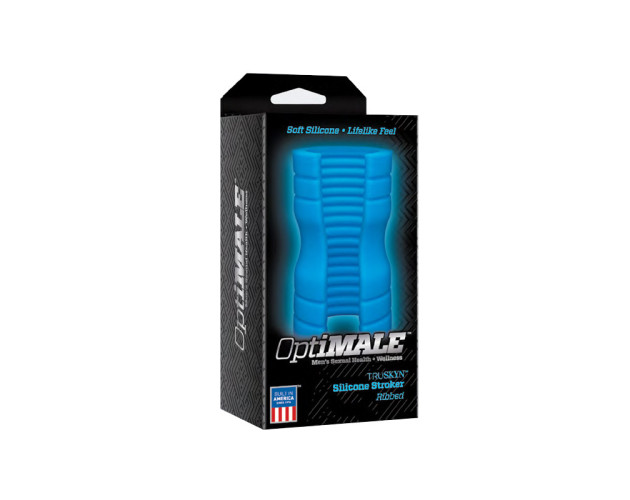 OptiMALE TRUSKYN Sili Stroker Ribbed Blu