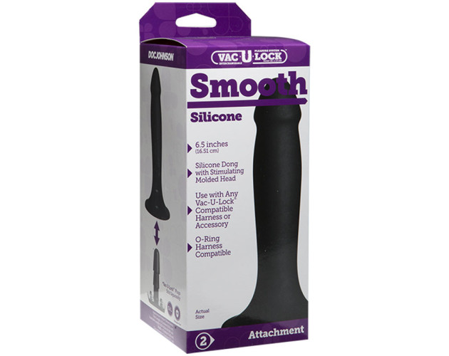 Vac-U-Lock Smooth Silicone Black