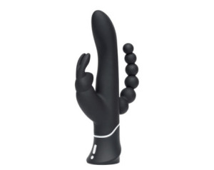 HR Triple Dual-Entry Rabbit Vibrator Blk