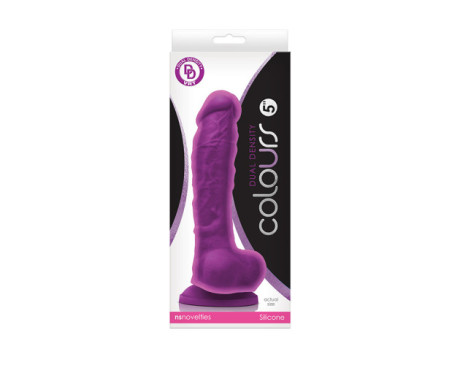 Colours Dual Density 5in Dildo Purple