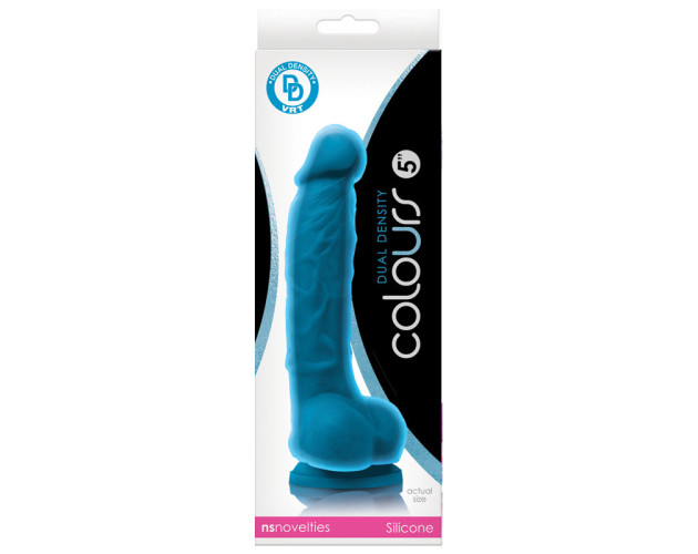 Colours Dual Density 5in Dildo Blue