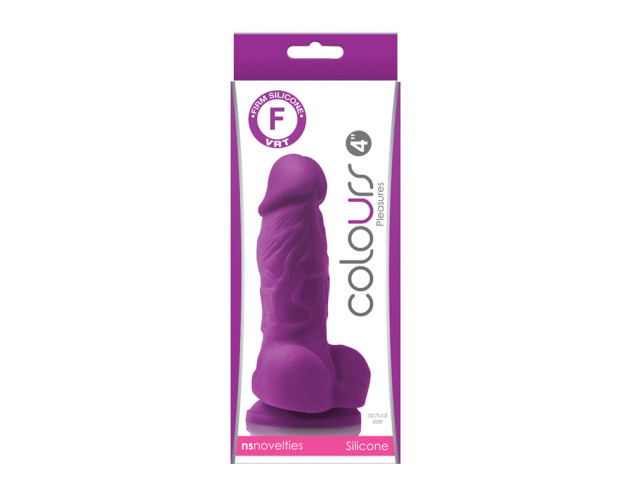 Colours Pleasures 4in Dildo Purple