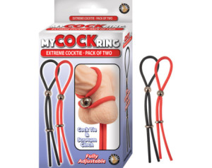 My Cockring Extreme Cocktie (2pk) Bk&Red