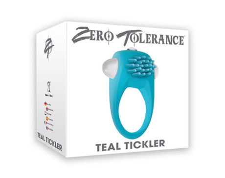 ZT Teal Tickler Vibrating Cockring Teal