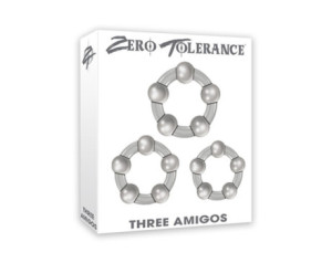 ZT Three Amigos 3Pc Cockring Set Clear