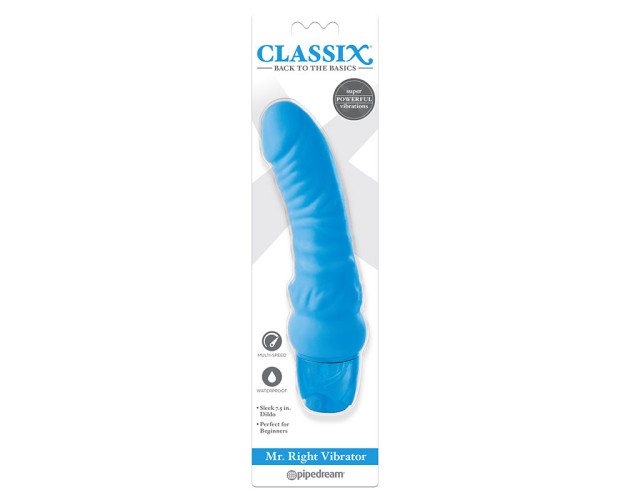 PD Classix Mr Right Vibrator 6.5in Blu