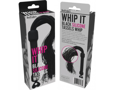 Whip It Black Pleasure Whip With Tassels