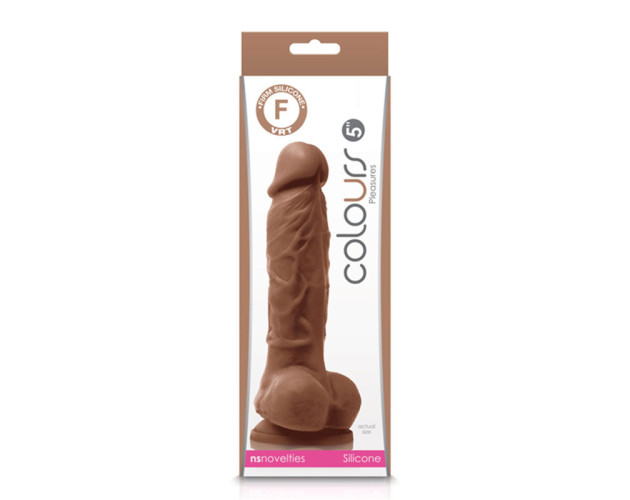 Colours Pleasures 5in Dildo Brown