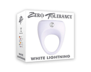 ZT White Lightning Vibr Cockring White