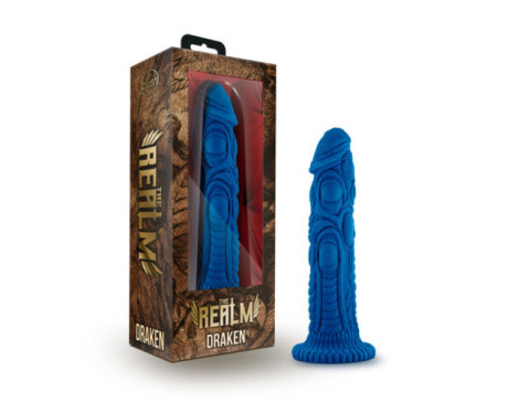 The Realm Draken 7.5in LockOn Dildo Blue