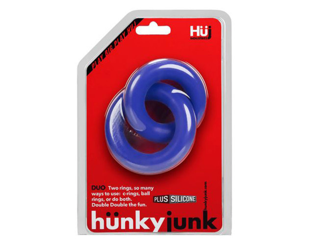 Hunkyjunk DUO linked cock/ball rings cob