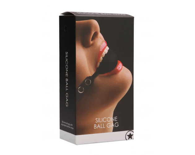 Ouch Adjustable Silicone Ball Gag Black