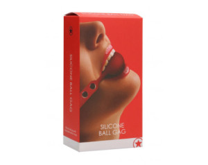 Ouch Adjustable Silicone Ball Gag Red