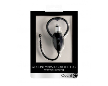 Ouch UrethralSounding Sili Vibr Plug Blk