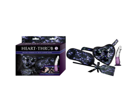 Heart-On Harness Kit W/Curved Dong Purpl