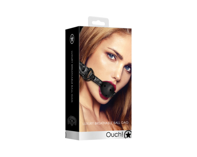 Ouch Luxury Breathable Ball Gag Blk