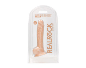 RealRock Ultra 9in Bend Dildo WBalls Bge