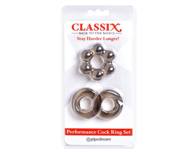 PD Classix PerformanceCockRing Set Smoke