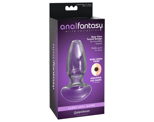 AFC Elite Anal Gaper Glass Clear LG