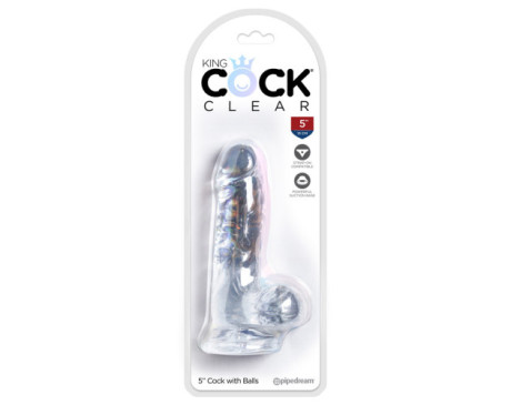 King Cock Clear 5in w/ Balls