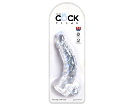 King Cock Clear 7.5in w/ Balls