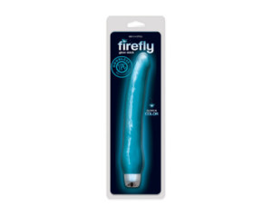 Firefly Glow Stick 11in Vibrat Dildo Blu