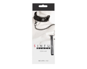 Sinful Vinyl Collar Black