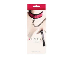 Sinful Vinyl Collar Pink