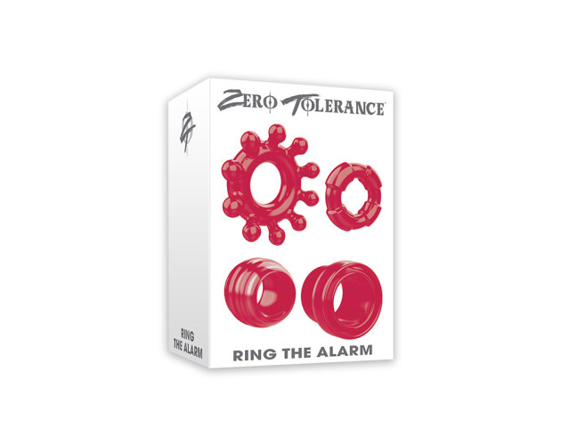 ZT Ring The Alarm 4Pc Cockring Set Red