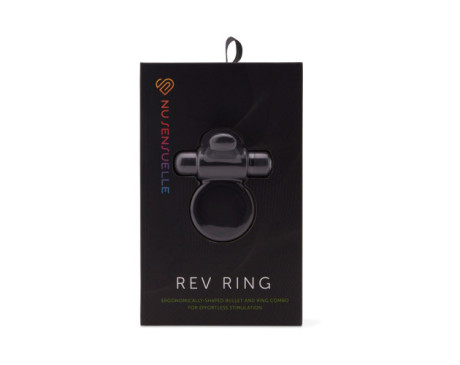 Nu Sensuelle Rev Bullet Ring Black