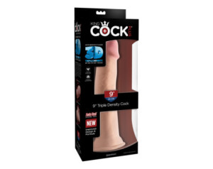 King Cock Plus 9in Triple Density Beige