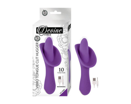 Devine Vibes Vibro Tongue Clit Hugger Pu