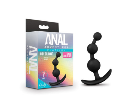 Anal Adventures Small Anal Bead Plug Blk